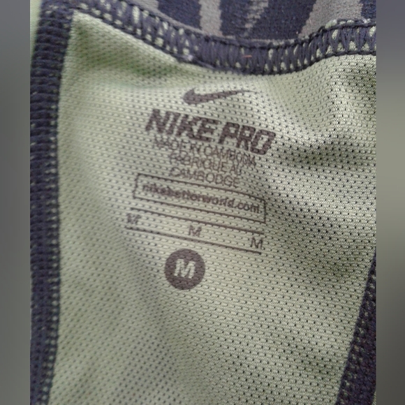 NIKE PRO Combat Mens sz M Compression Training Spandex Tights woodland Camo pant - Picture 5 of 6